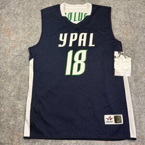 Reversible Basketball Practice Jersey Large Alleson Athletic Navy Blue #18